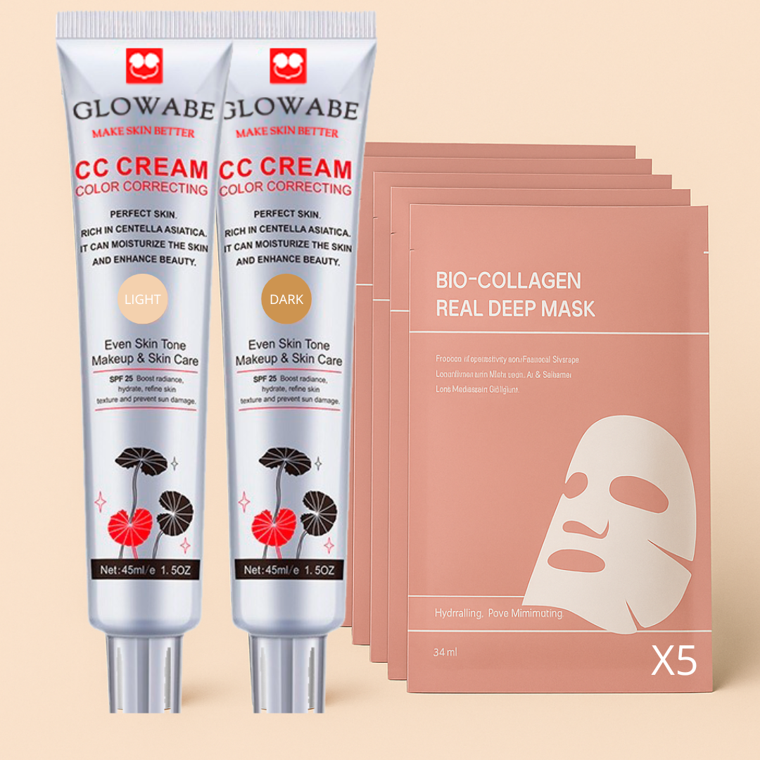 Glowabe Beauty Duo: 2X CC Cream + 5X Hidratación Intensiva (Pack Ahorro)