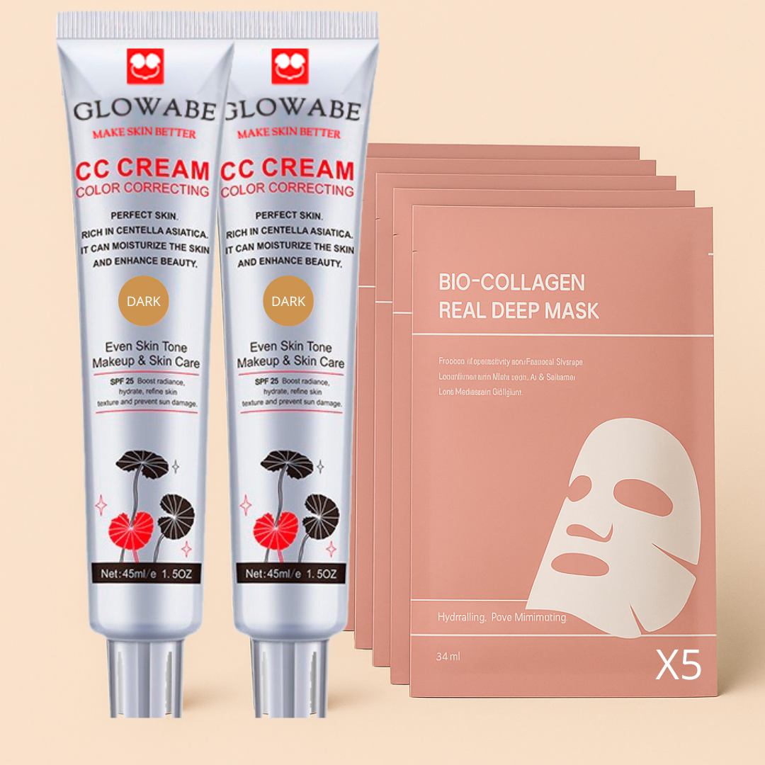 Glowabe Beauty Duo: 2X CC Cream + 5X Hidratación Intensiva (Pack Ahorro)