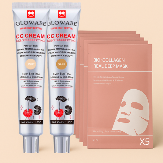 Glowabe Beauty Duo: 2X CC Cream + 5X Hidratación Intensiva (Pack Ahorro)